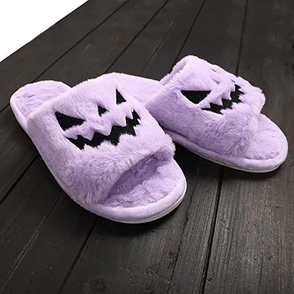 Halloween Women's Soft And Comfortable Plush Slippers - Bellarte Enchanté Halloween Women's Soft And Comfortable Plush Slippers